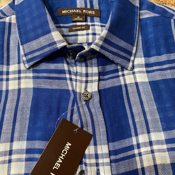 Michael Kors Flannel Resort 1 Marine Blue Med NWT​​​​​​​​​​ - Picture 4 of 6
